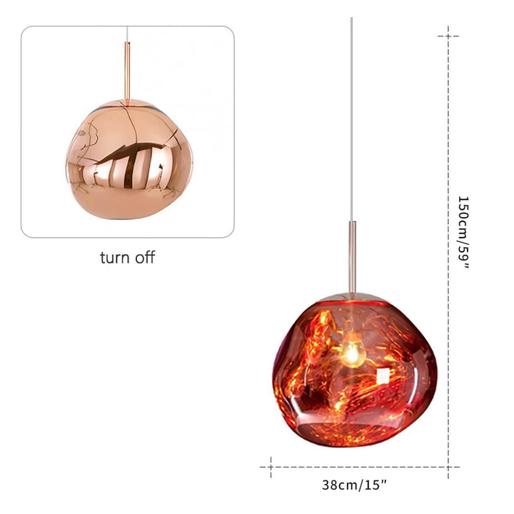 Lava Pendant Lamp | Modern Melt Hanging Light for Bathroom & Island | Vinlighting | Vinlighting