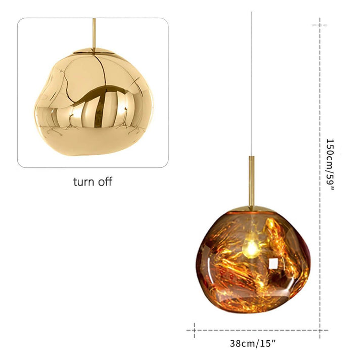 Lava Pendant Lamp | Modern Melt Hanging Light for Bathroom & Island | Vinlighting | Vinlighting