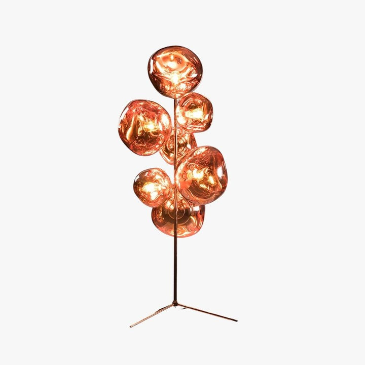 Lava Stand Floor Lamp - Gold Finish & Captivating Hot-Blown Acrylic | Vinlighting | Vinlighting