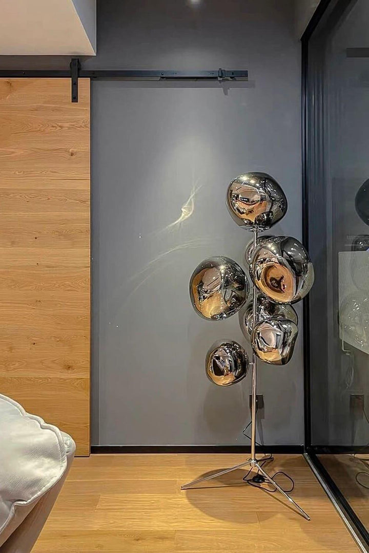 Lava Stand Floor Lamp - Gold Finish & Captivating Hot-Blown Acrylic | Vinlighting | Vinlighting