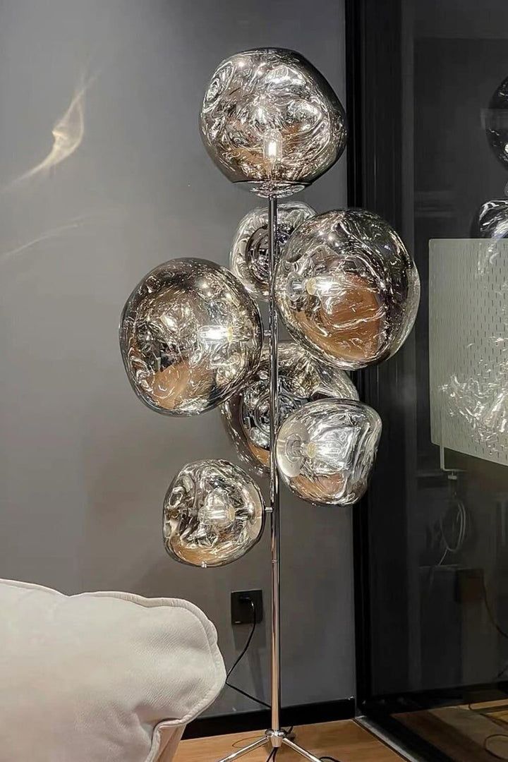 Lava Stand Floor Lamp - Gold Finish & Captivating Hot-Blown Acrylic | Vinlighting | Vinlighting