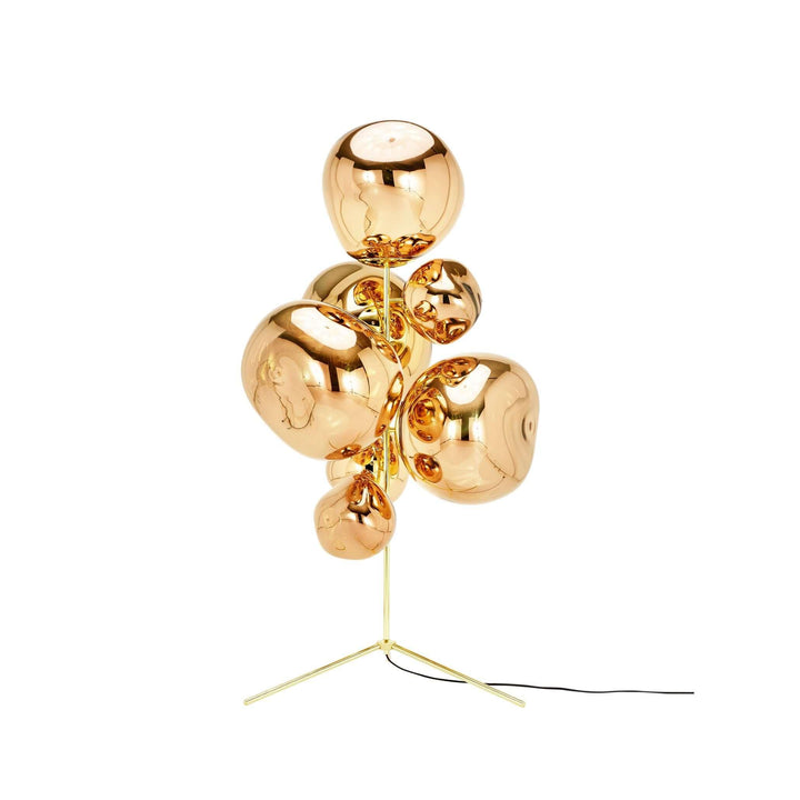 Lava Stand Floor Lamp - Gold Finish & Captivating Hot-Blown Acrylic | Vinlighting | Vinlighting