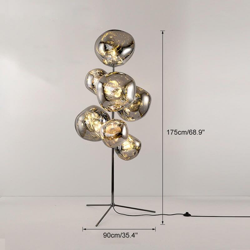 Lava Stand Floor Lamp - Gold Finish & Captivating Hot-Blown Acrylic | Vinlighting | Vinlighting