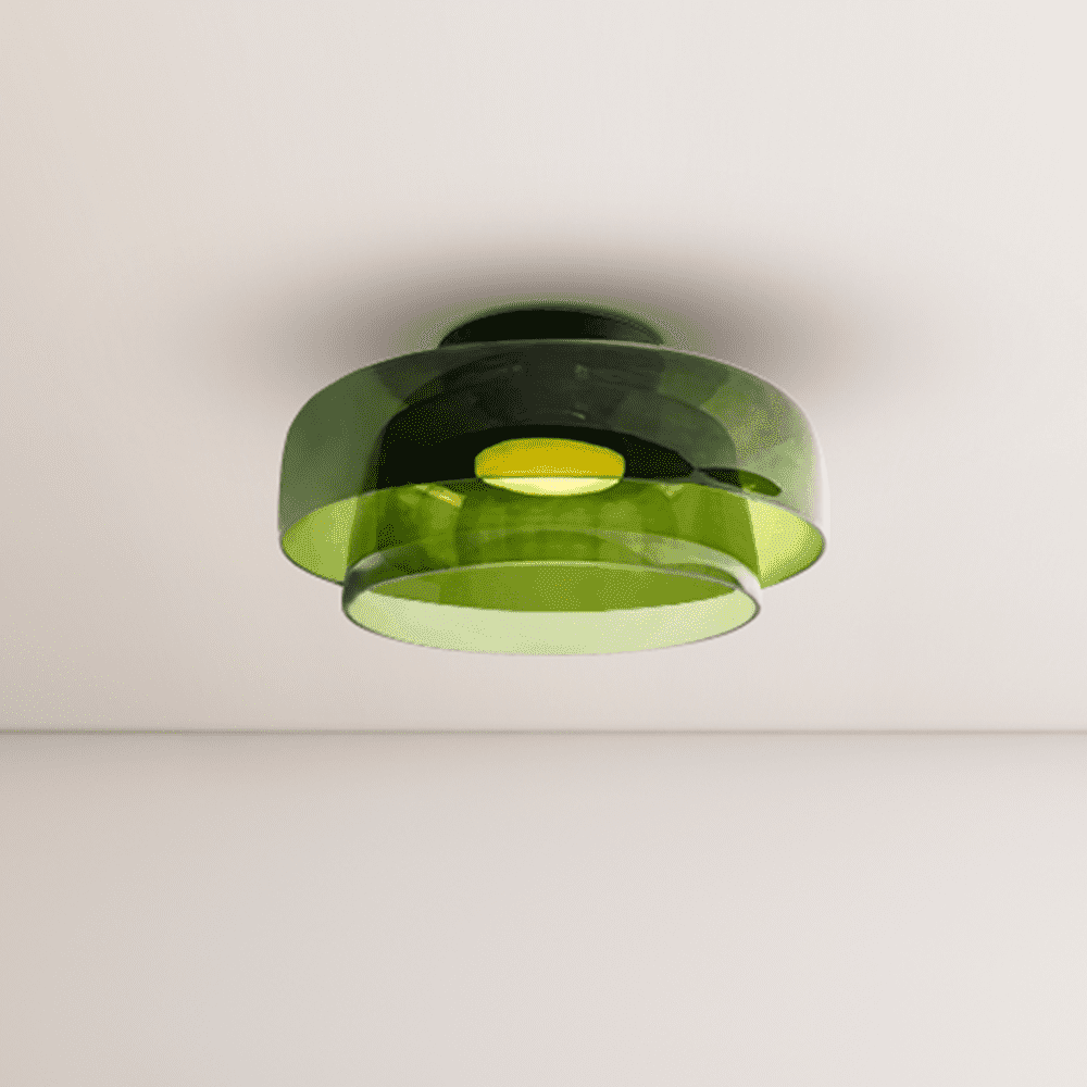 Levels Ceiling Light – Sculptural Amber Glass Light Fixture | Vinlighting | Vinlighting