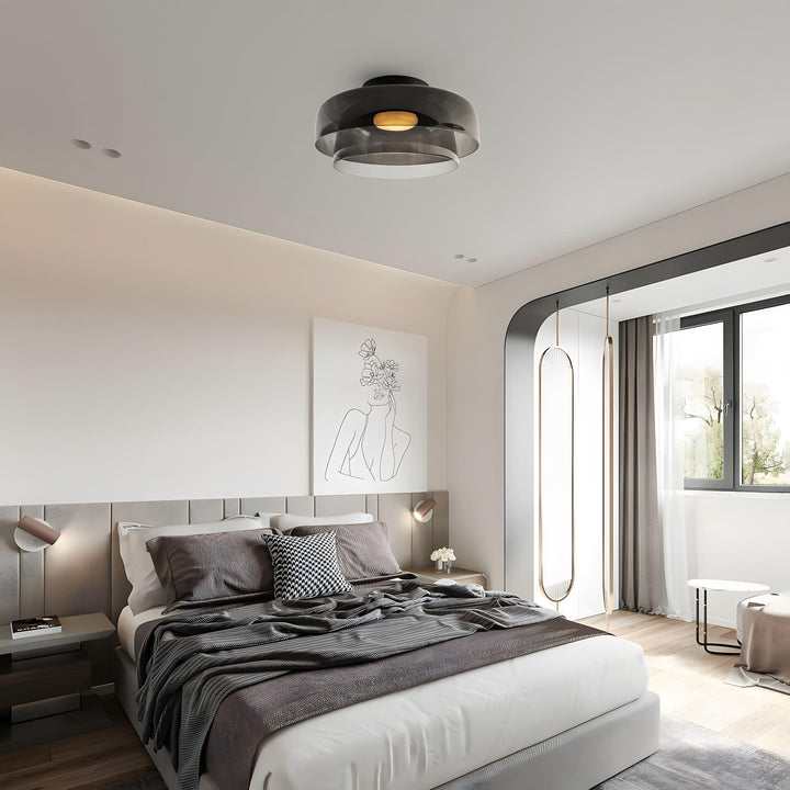Levels Ceiling Light – Sculptural Amber Glass Light Fixture | Vinlighting | Vinlighting