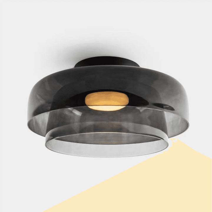 Levels Ceiling Light – Sculptural Amber Glass Light Fixture | Vinlighting | Vinlighting
