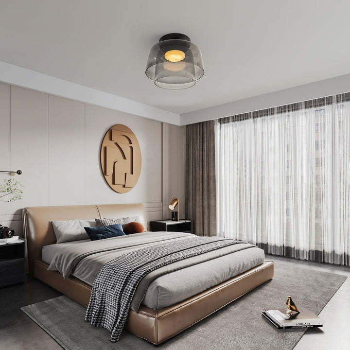 Levels Ceiling Light – Sculptural Amber Glass Light Fixture | Vinlighting | Vinlighting