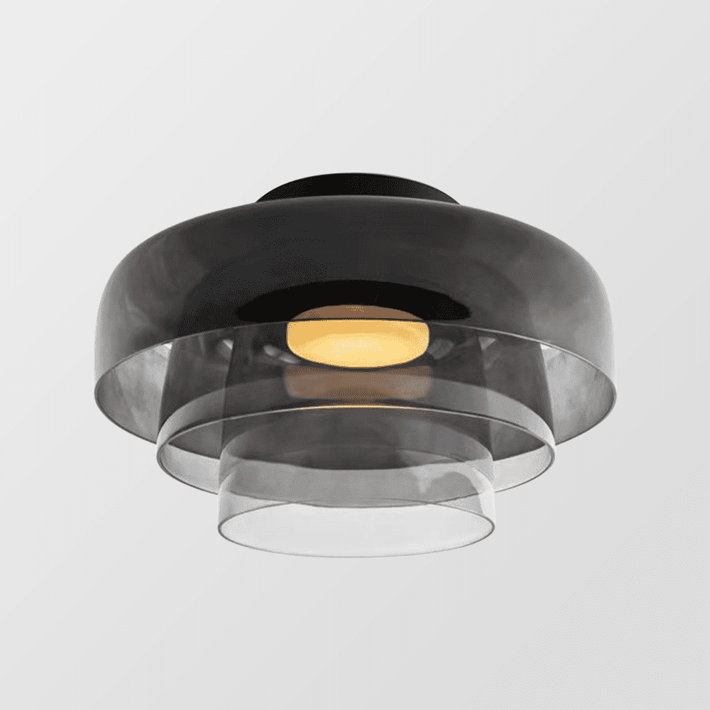 Levels Ceiling Light – Sculptural Amber Glass Light Fixture | Vinlighting | Vinlighting