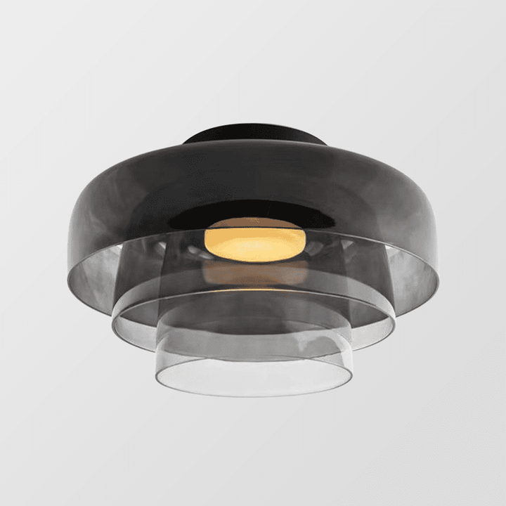 Levels Ceiling Light – Sculptural Amber Glass Light Fixture | Vinlighting | Vinlighting