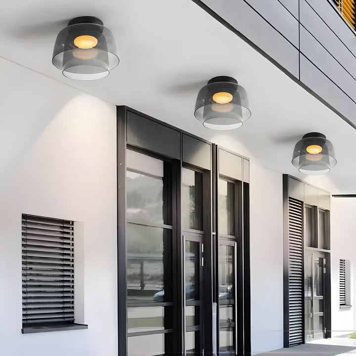 Levels Ceiling Light – Sculptural Amber Glass Light Fixture | Vinlighting | Vinlighting