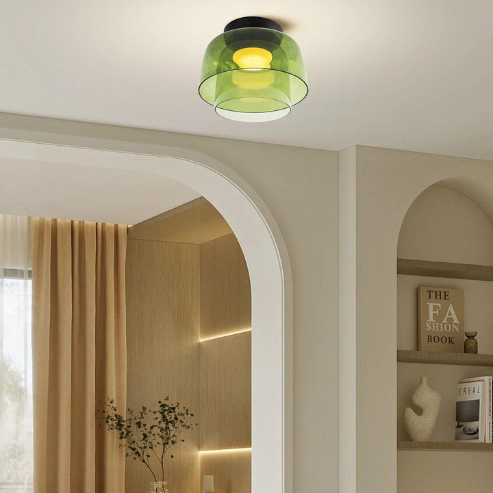 Levels Ceiling Light – Sculptural Amber Glass Light Fixture | Vinlighting | Vinlighting