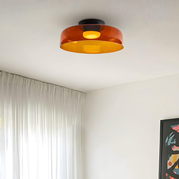 Levels Ceiling Light – Sculptural Amber Glass Light Fixture | Vinlighting | Vinlighting