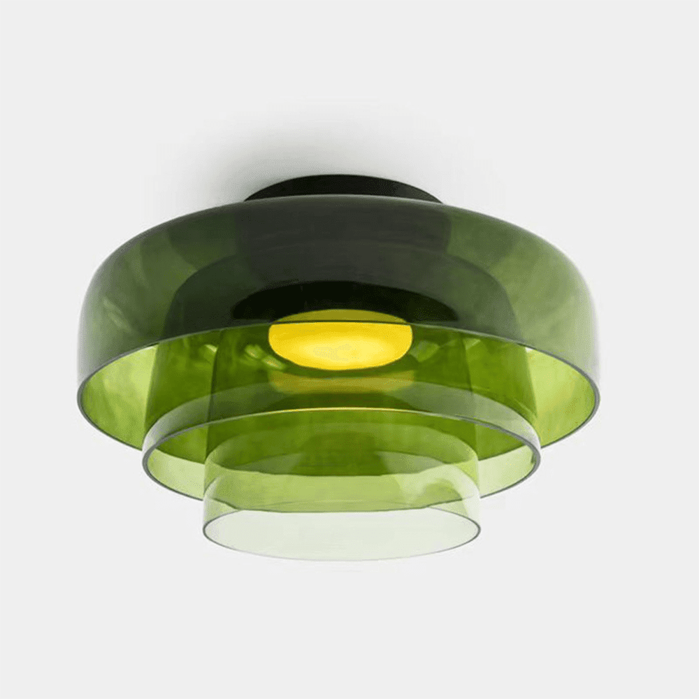 Levels Ceiling Light – Sculptural Amber Glass Light Fixture | Vinlighting | Vinlighting