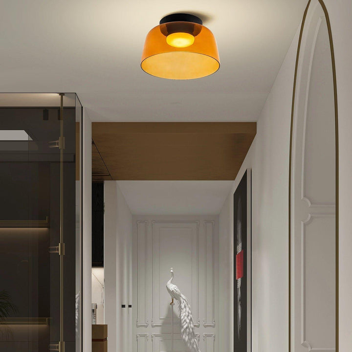 Levels Ceiling Light – Sculptural Amber Glass Light Fixture | Vinlighting | Vinlighting