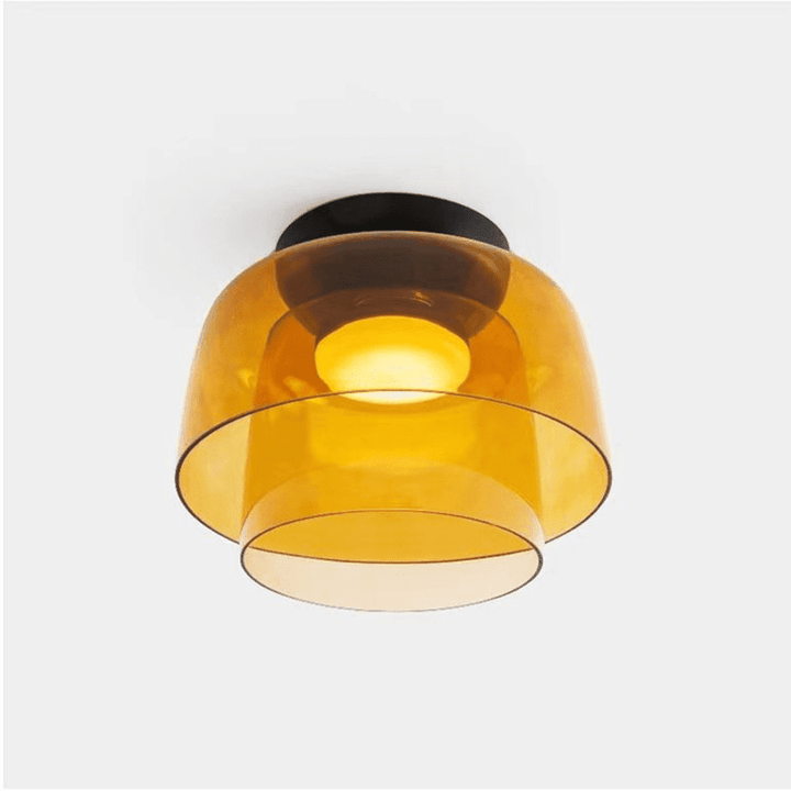 Levels Ceiling Light – Sculptural Amber Glass Light Fixture | Vinlighting | Vinlighting