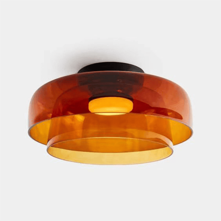 Levels Ceiling Light – Sculptural Amber Glass Light Fixture | Vinlighting | Vinlighting