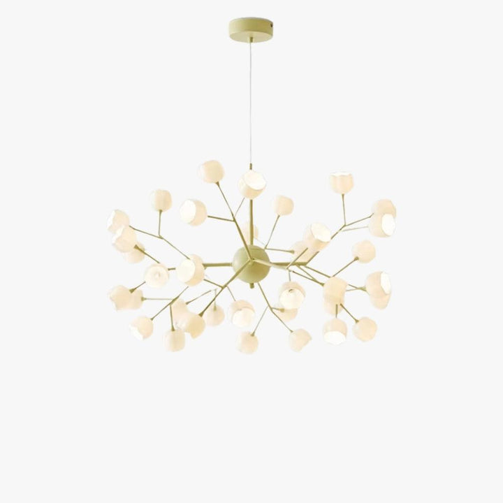 Lily Flower Chandelier | Elegant Green Floral Lighting Fixture | Vinlighting | Vinlighting