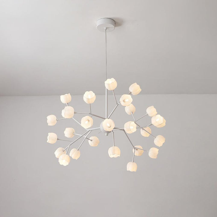 Lily Flower Chandelier | Elegant Green Floral Lighting Fixture | Vinlighting | Vinlighting