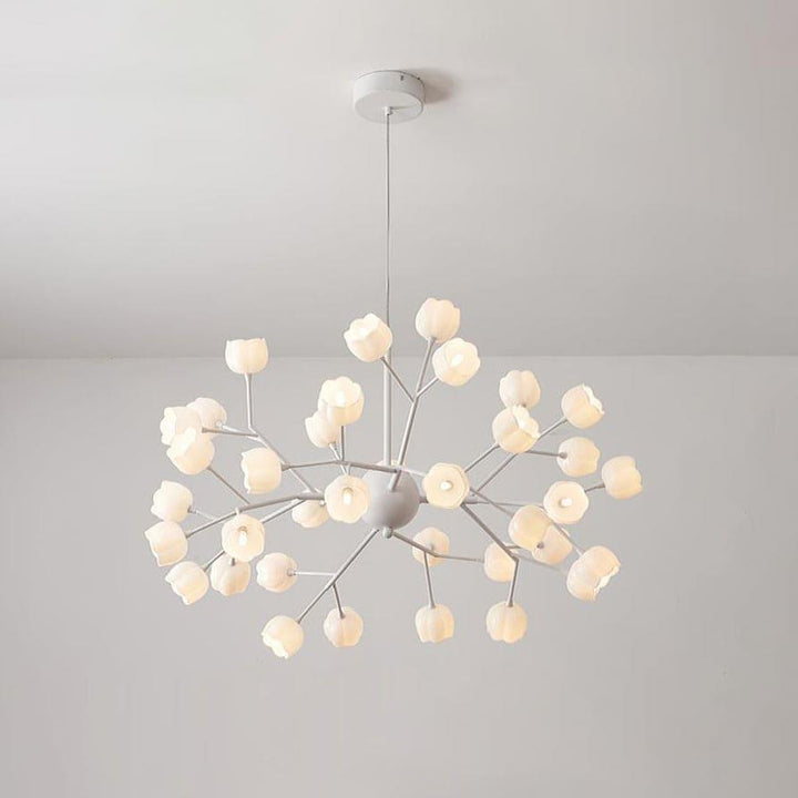 Lily Flower Chandelier | Elegant Green Floral Lighting Fixture | Vinlighting | Vinlighting