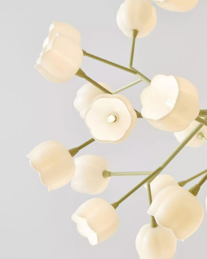 Lily Flower Chandelier | Elegant Green Floral Lighting Fixture | Vinlighting | Vinlighting