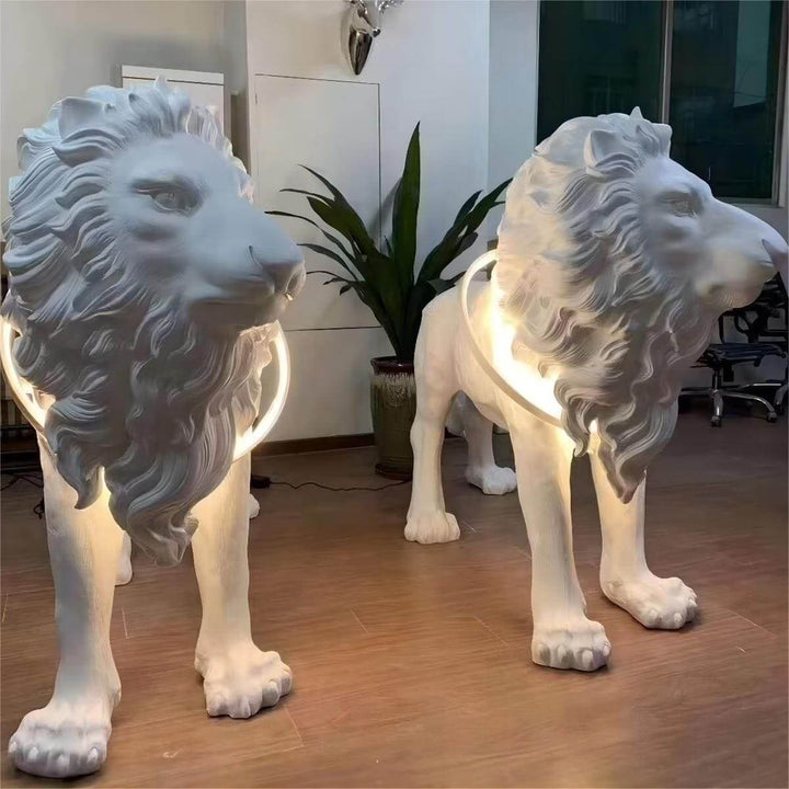 Lion Floor Lamp – Statement Light for Living Room or Entryway
