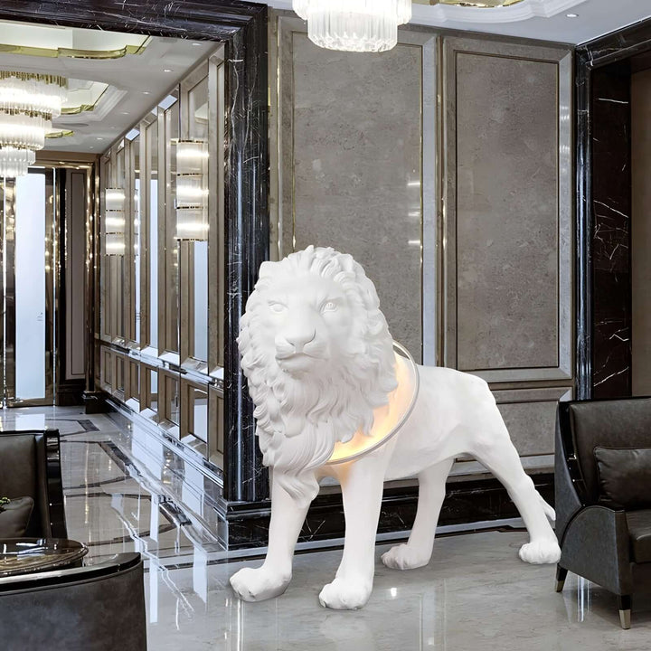 Lion Floor Lamp – Statement Light for Living Room or Entryway