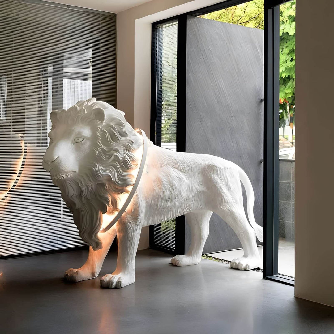Lion Floor Lamp – Statement Light for Living Room or Entryway