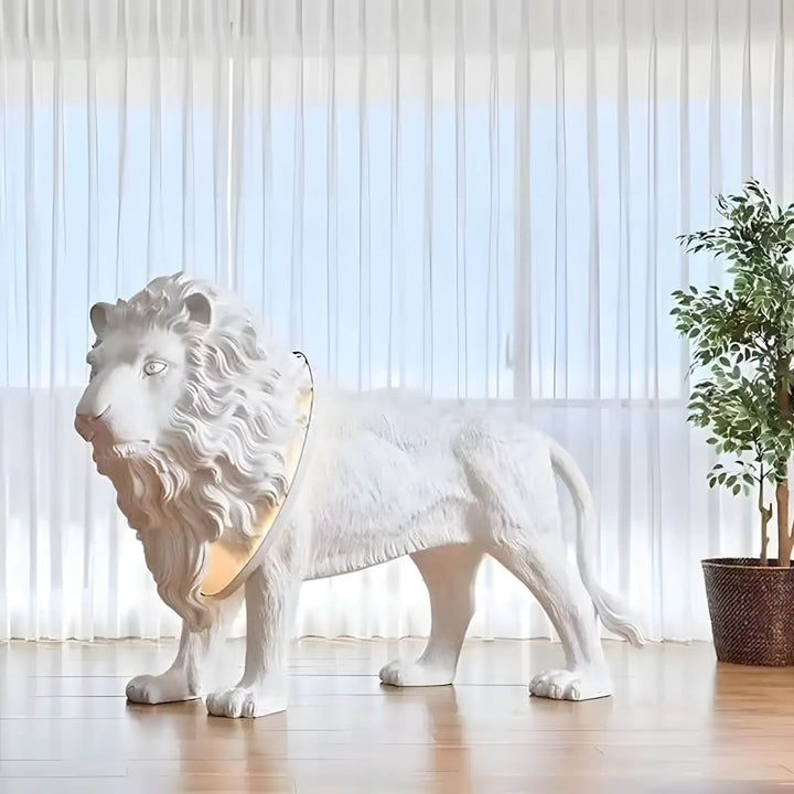 Lion Floor Lamp – Statement Light for Living Room or Entryway