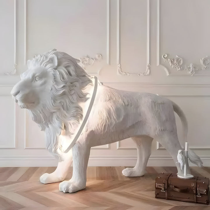 Lion Floor Lamp – Statement Light for Living Room or Entryway