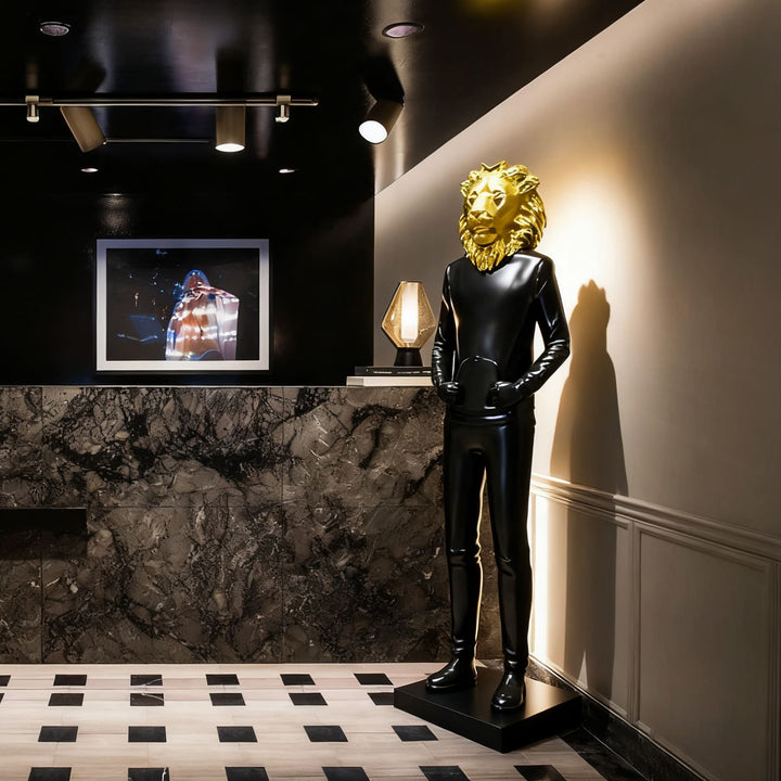 Lion Head Man Sculptural