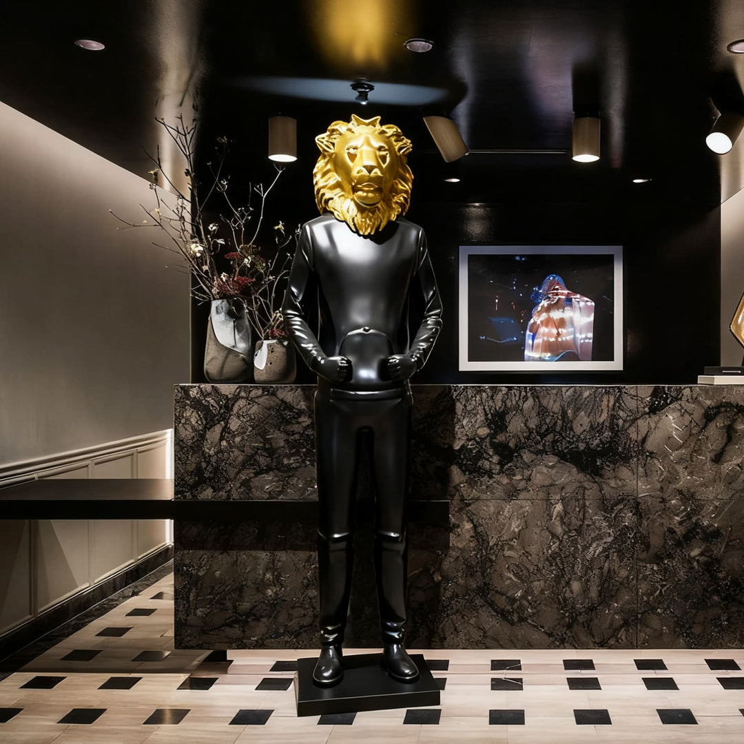 Lion Head Man Sculptural