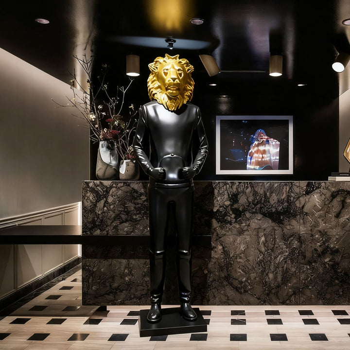 Lion Head Man Sculptural