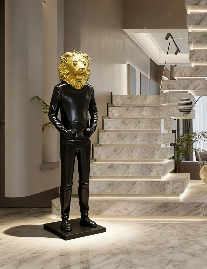 Lion Head Man Sculptural