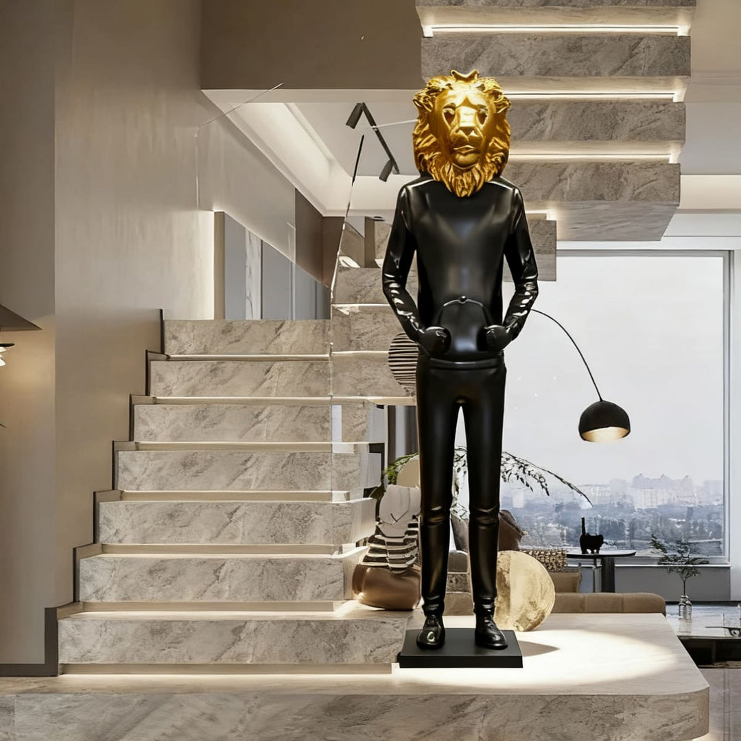 Lion Head Man Sculptural