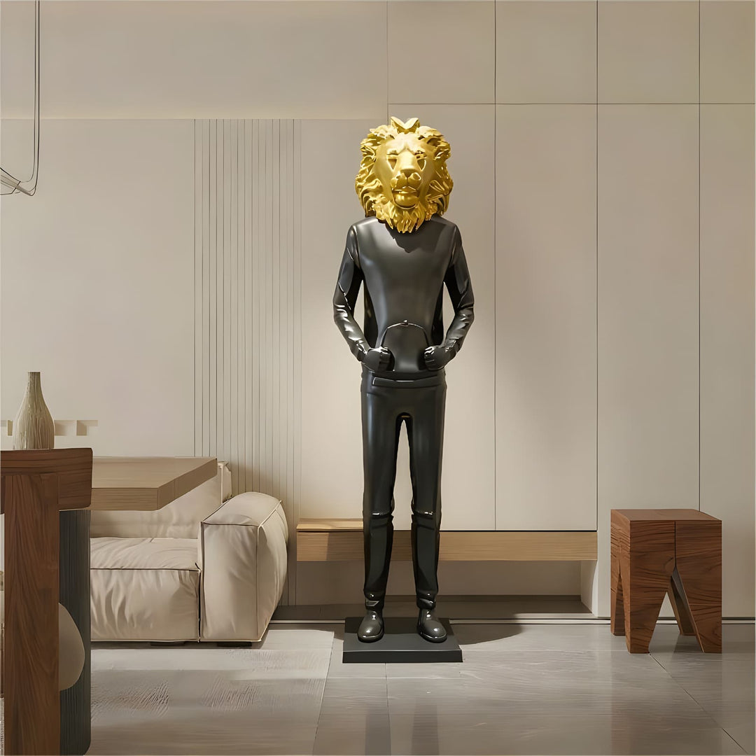 Lion Head Man Sculptural