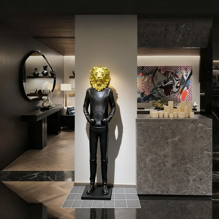 Lion Head Man Sculptural