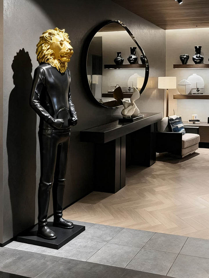 Lion Head Man Sculptural