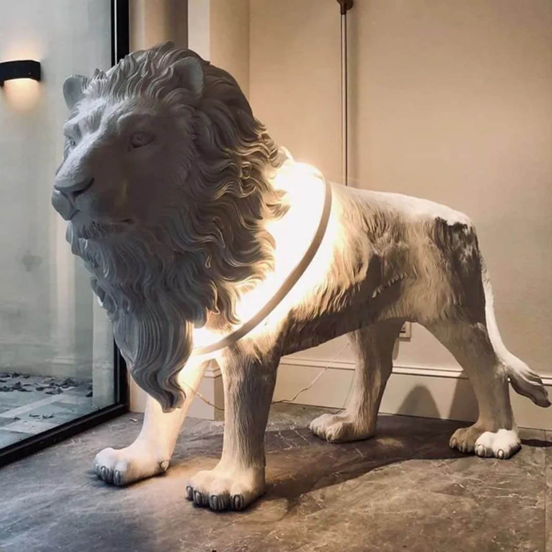 Lion Floor Lamp – Statement Light for Living Room or Entryway