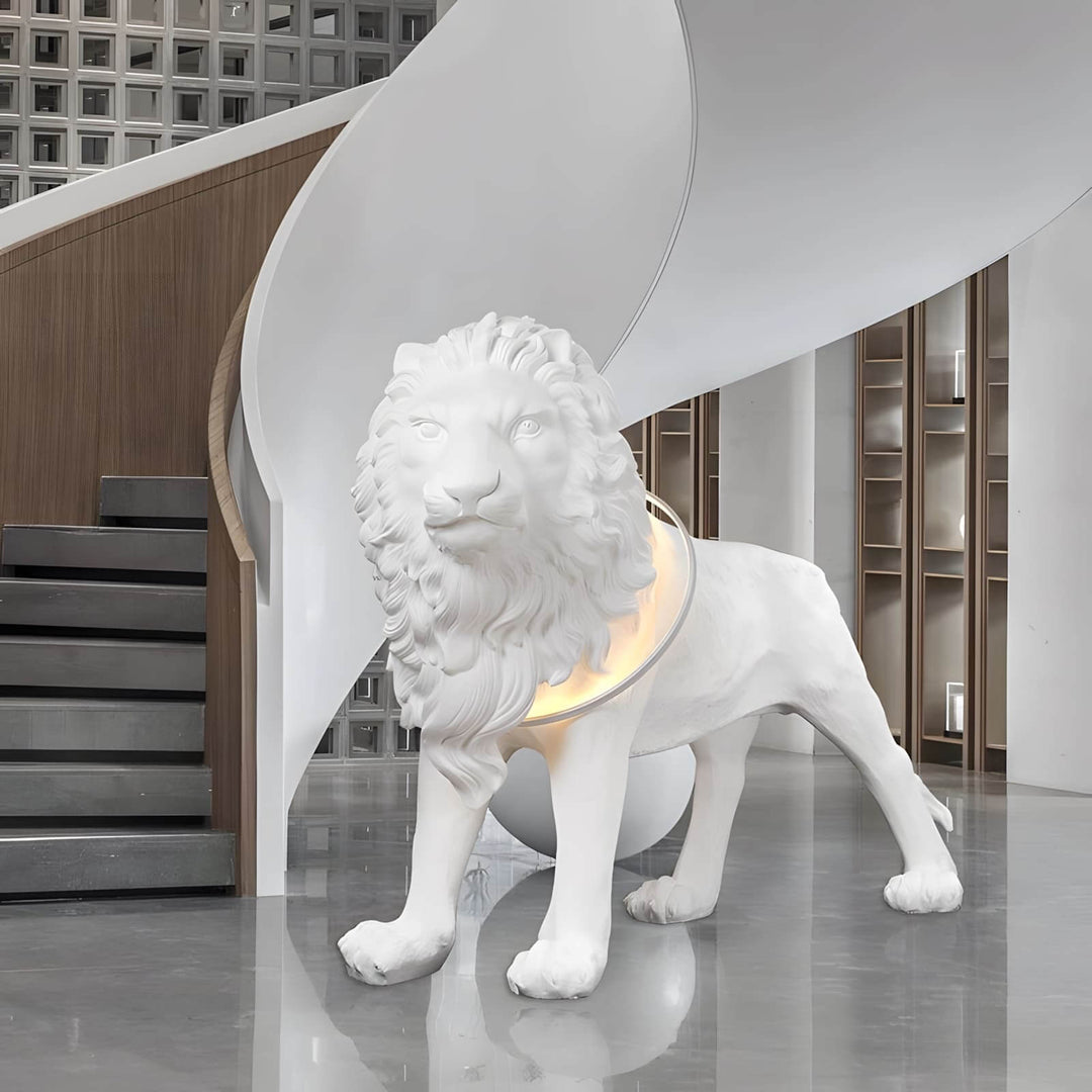 Lion Floor Lamp – Statement Light for Living Room or Entryway