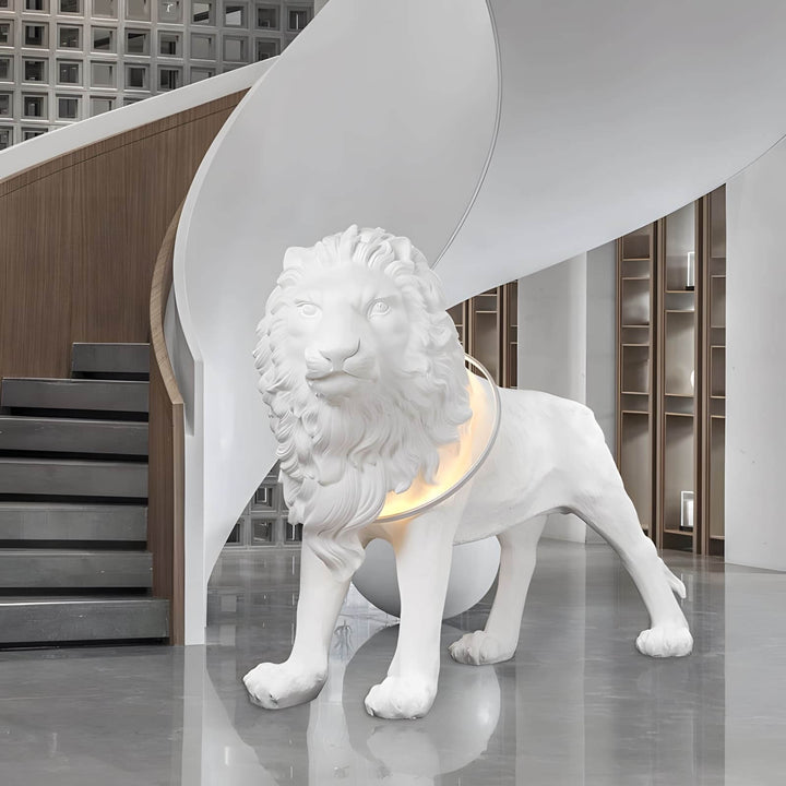 Lion Floor Lamp – Statement Light for Living Room or Entryway