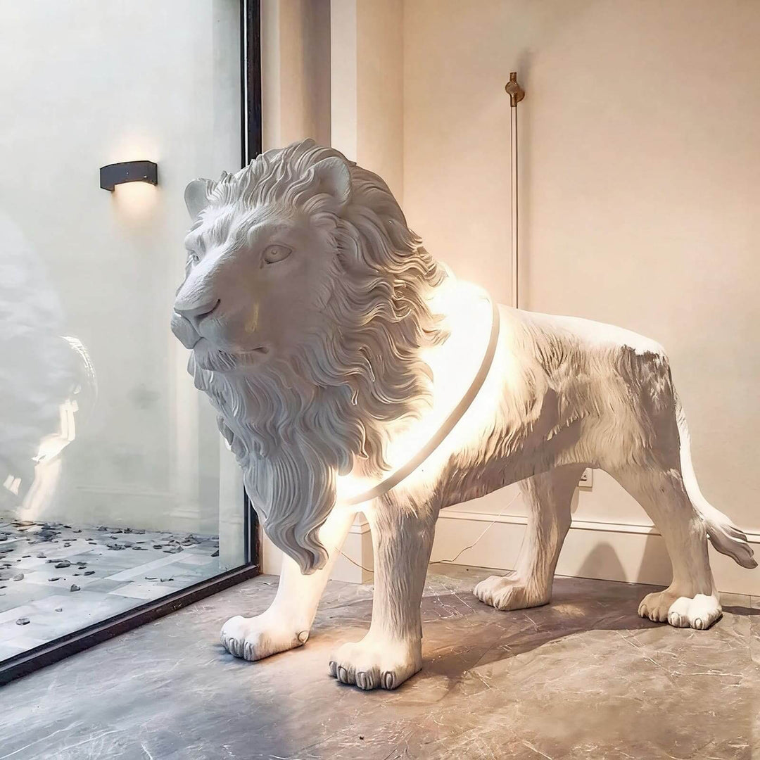 Lion Floor Lamp – Statement Light for Living Room or Entryway
