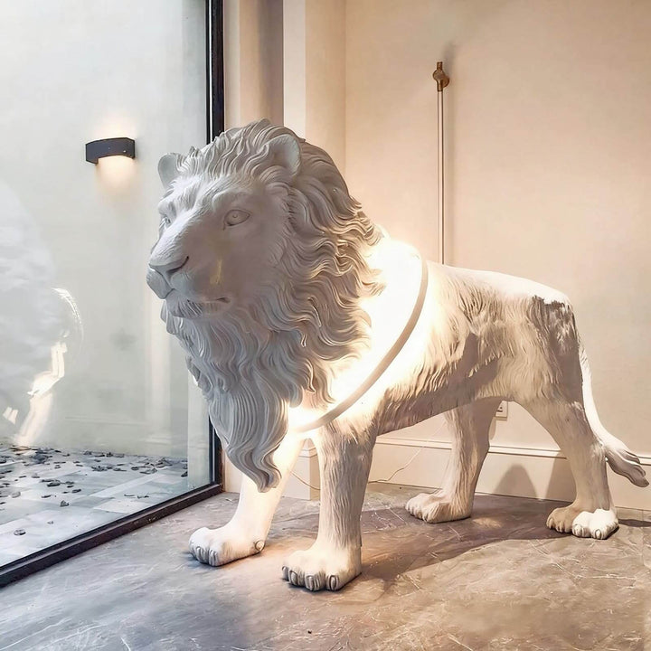 Lion Floor Lamp – Statement Light for Living Room or Entryway