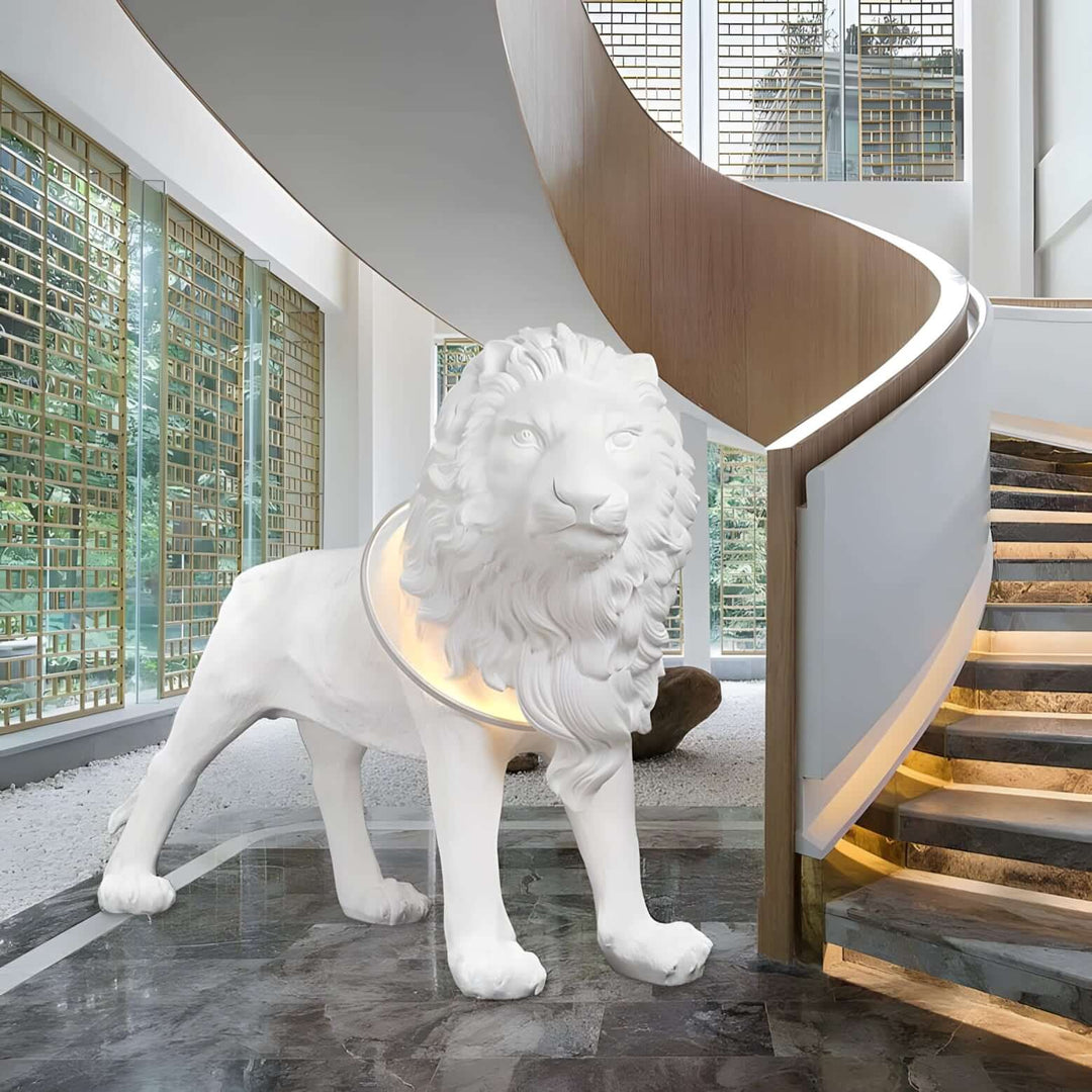 Lion Floor Lamp – Statement Light for Living Room or Entryway