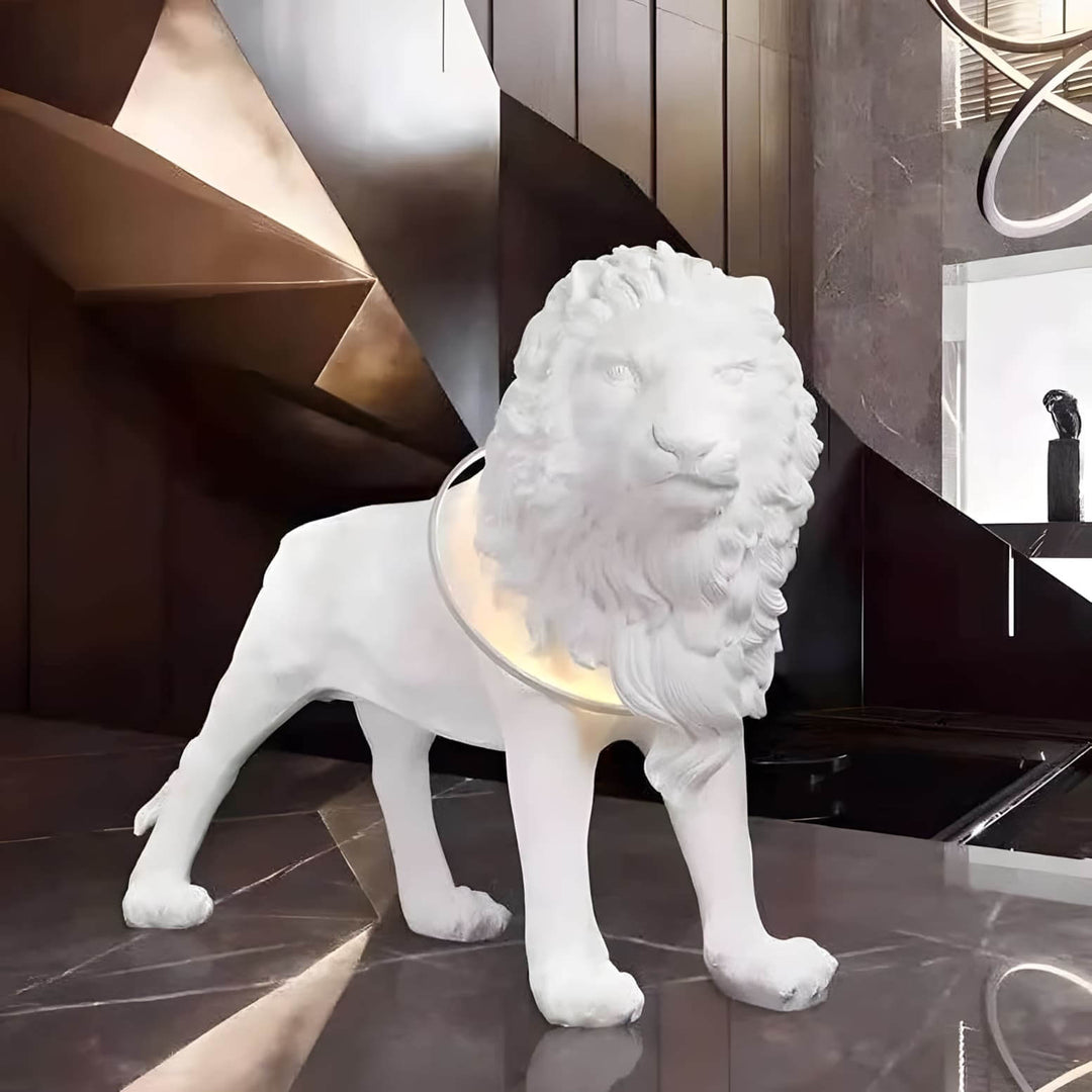 Lion Floor Lamp – Statement Light for Living Room or Entryway
