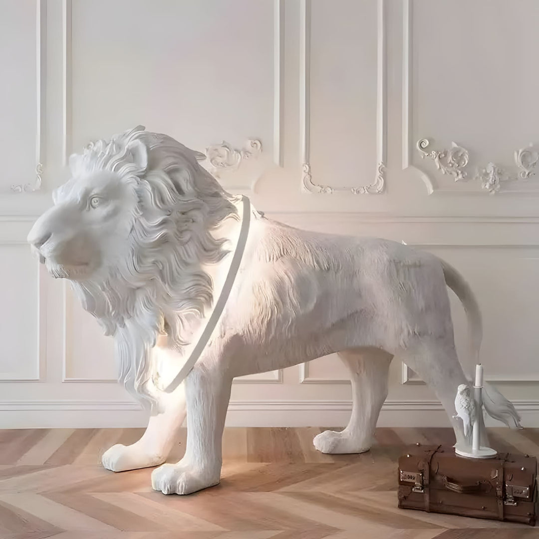 Lion Floor Lamp – Statement Light for Living Room or Entryway