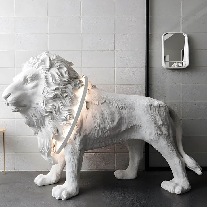 Lion Floor Lamp – Statement Light for Living Room or Entryway