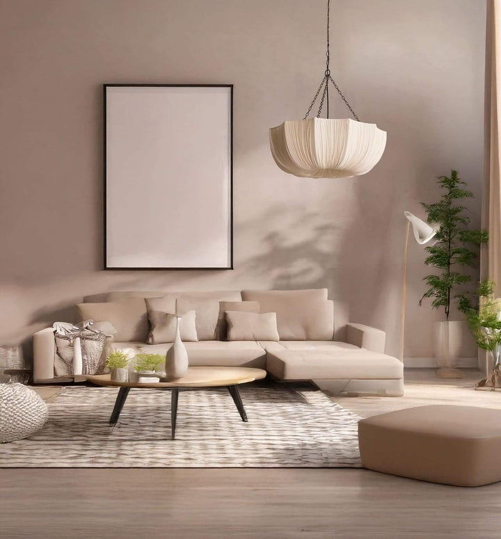 Liora Pendant Light – White Fabric Pendant for Dining & Bedroom