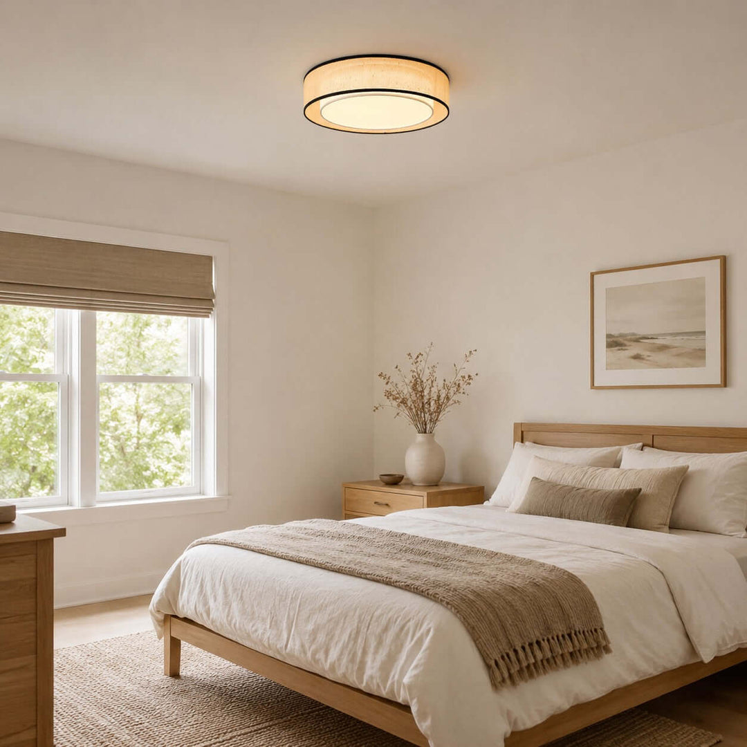 Aris Ceiling Lamp – Handcrafted Minimalist Fabric Ceiling Light | Vinlighting