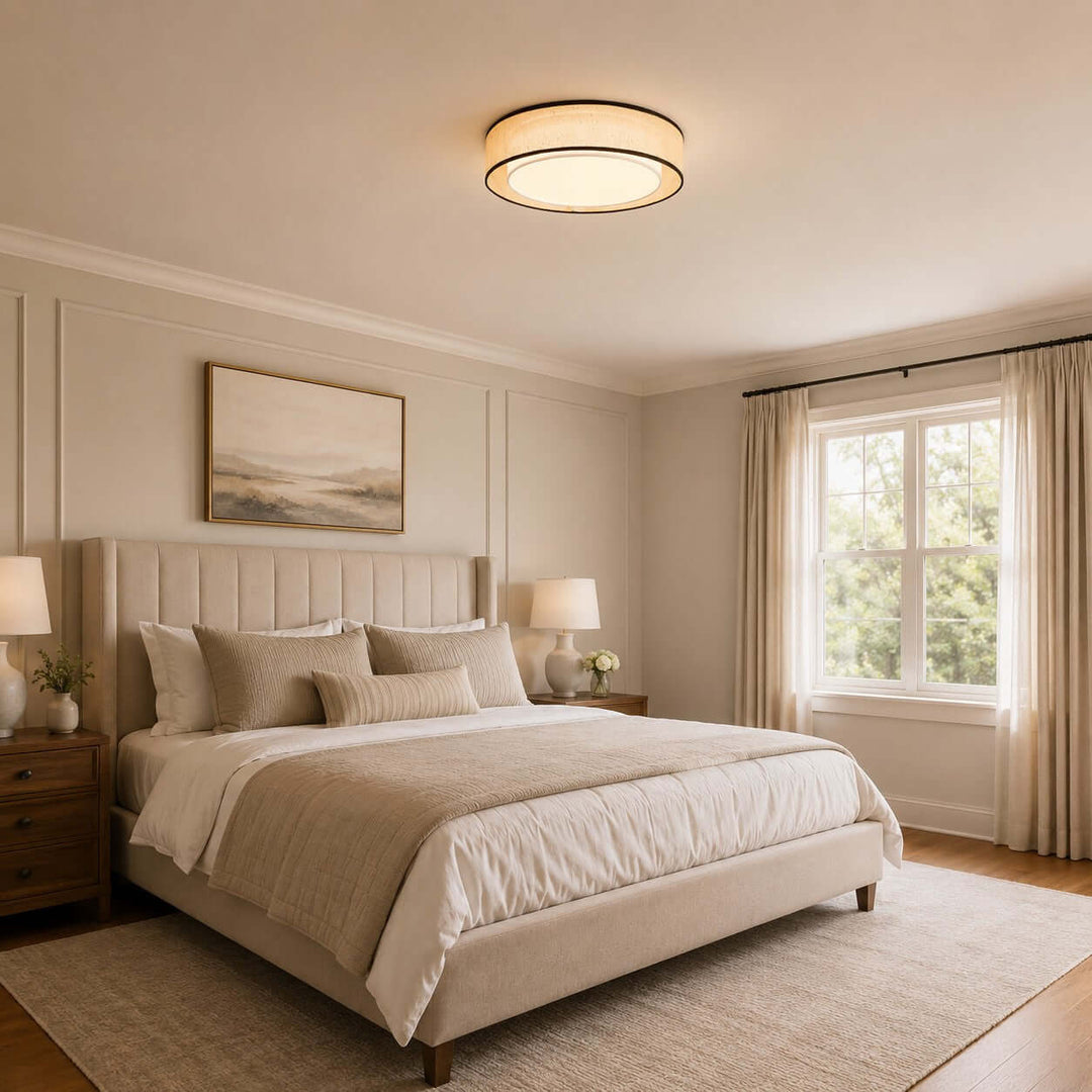 Aris Ceiling Lamp – Handcrafted Minimalist Fabric Ceiling Light | Vinlighting