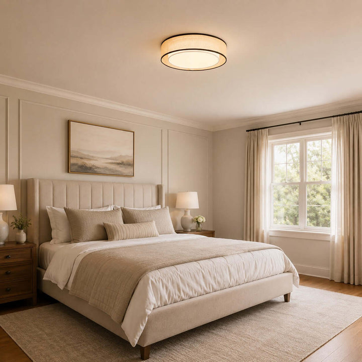 Aris Ceiling Lamp – Handcrafted Minimalist Fabric Ceiling Light | Vinlighting